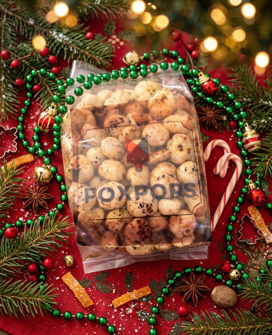 FOXPOPS bag with holiday staging
