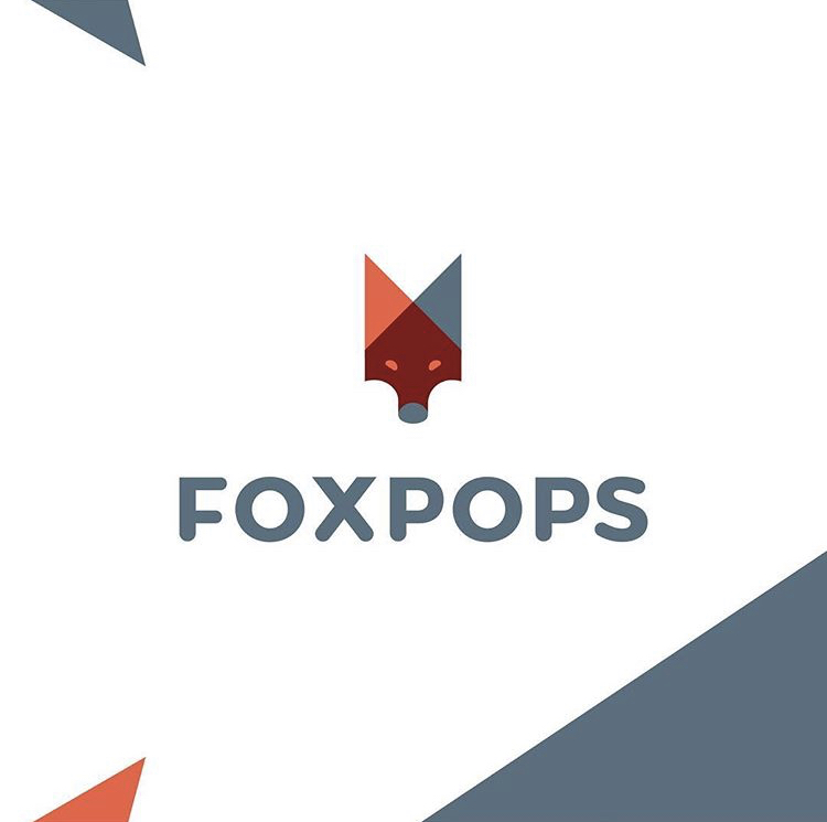 FOXPOPS geometric fox logo